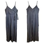 Lulus Dorado Wide Leg Tie Front Jumpsuit Denim Chambray Size XL JS16136COA Photo 1