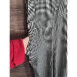 Hollister  Black White Gingham Cropped Jumpsuit Sz Medium Black White Photo 4