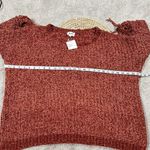 NWT BiBi Chenille Fringe Longsleeve Sweater Boho Western in Vintage Brick XL Orange Photo 12