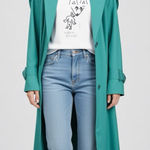 Anthropologie  (Gallery) long floor length teal peacoat / 10 / Excellent condition Photo 0