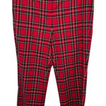 J Crew Kallie Pant Women Size 16 Red Plaid Straight Leg Preppy Chic NWT Photo 0