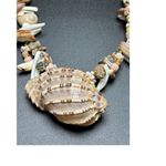 None Vintage Oversized Seashell Pendant Necklace Beach Brides Ocean Lovers 18 Inches Photo 3