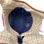 Kate Spade  New York Brown, Tan, and Red Canvas Tote Photo 8