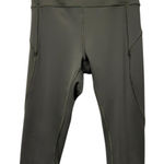 Lululemon  Pants Womens 8 Olive Green In Movement Crop Leggings‎ Everlux Yoga Gym Photo 0