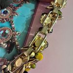 Juliana D & E Carmen Miranda book piece nugget bead bracelet Gold Photo 4