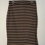 Old Navy Size XS Striped Beige & Black Pencil Skirt Photo 0