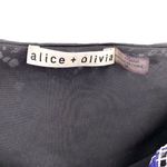 Alice + Olivia Guipure Rococco Blue and Black Lace Off-Shoulder Top Size Small Photo 6