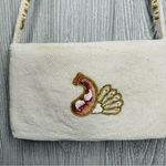 Vintage Walborg Seed Beaded Evening Bag clutch purse with beaded strap White Photo 6