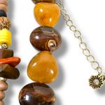 Free People  Flynn Layered Necklace in Brown Tan Neutral Beach Bohemian NWT Photo 6