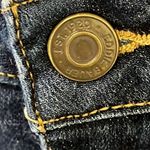 Eddie Bauer Dark Wash Curvy Bootcut 5-Pocket Tan Contrast Stitching Jeans-Size 8 Photo 6