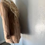 Elegant Tan Teddy Jacket with Ruffle Details Size XS Photo 4