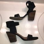 Lucky Brand  Women’s Odonna Leather Suede Black Ankle Strap Platform Heels Photo 4