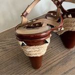 Valentino Garavani Valentino Leather T-Strap Rockstud Wedge Platform Ankle Strap Sandals in Brown Photo 4