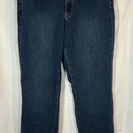 Susan Graver  Regular Straight Leg Denim Jeans Medium‎ Wash Size 10 Stretch Mom Photo 0