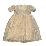 Dream Sister Jane Midi Smock Dress Cream Texture Jacquard Cream Lace Size XL Photo 3