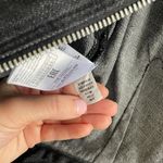 Gap For Good Denim Jacket Washed Black Lace Up Moto Details Size Small Photo 10