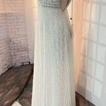 Sue Wong NWT white beaded pleated white lace formal gown size 0 Photo 3