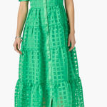 English Factory  Grid Pattern Tiered Midi Shirtdress  Photo 0