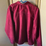 Cherokee  Deep Red suede like ladies blouse large Photo 9