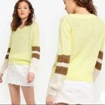 Scotch & Soda Sweater Womens M Linen Mohair Wool Colorblock Sleeves in Citrus Photo 2