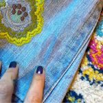 Vintage Y2K Bebe Distressed Patchwork Embroidered Jeans Blue Size 29 Photo 11