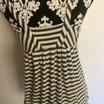 BCBGMAXAZRIA  sleeveless striped babydoll pleated tank Photo 2