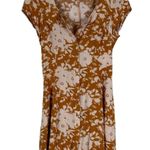 Band of Gypsies  Mini Dress Womens S Brown Floral Button Front Boho Cottagecore Photo 0
