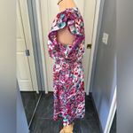 Collective Concepts Collective‎ Concepts Tropical Hawaiian Floral Print V-Neck Flutter Sleeve Dress Photo 4