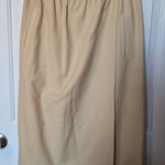 Liz Claiborne Vintage  Wool Skirt Light Yellow W10 Pokects Photo 0