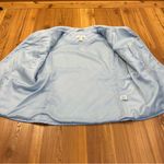 Christopher & Banks  Solid Blue Quilted Full Zip Vest Blue Pockets Large Photo 2