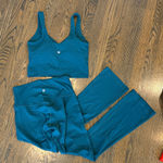 Lululemon Align Tank & Mini Flare Leggings Set 28" Storm Teal both size 6 NWOT Photo 0