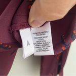 Loft Ann Taylor button front blouse size Small purple burgundy floral new Photo 2