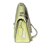 Coach Lane Leather Whipstitch Shoulder Bag Pale Lime Silver Trim Photo 2