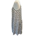 Loft  Floral Print Sleeveless Mini Dress White Blue‎ Casual Summer Sundress Photo 2