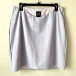 Naked Wardrobe  Faux Leather Croc Mini Skirt Lavender Purple 1X‎ Photo 2