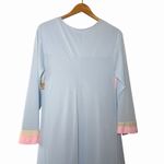 Vintage Sears Womens Pastel Blue Nylon Robe Size M 70s Housecoat Made In USA Size M Photo 7