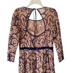 Reiss  Esther Blush Pink Navy Blue Embroidered Lace Dress size 8 Photo 5