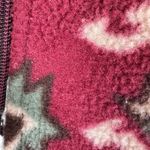 Woolrich Vintage Red Floral 1/4 Zip Mock Neck Pullover Fleece Women's Size L Photo 5