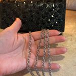 Jessica McClintock Black Beaded Clutch with Chain Strap Photo 1