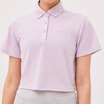 Outdoor Voices NWT Birdie Cropped Polo in Morning Glory Purple Photo 7
