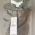 Loft NWT  Olive, green utility jacket, lace collar  size medium Photo 2