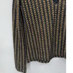 ZARA Metallic Striped Top Women Medium Orange Black Long Sleeve Retro Y2K Photo 4