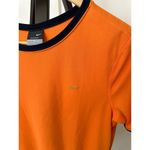 Nike Dri-FIT UV Women's Large Standard Fit T-shirt Short-Sleeve Top Orange Black Photo 1