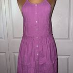 Free People  Desert Day Mini Dress Tiered Halter Cotton Buttondown LaceSize Large Photo 0