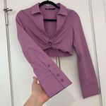 ZARA Purple O Ring Crop Top Photo 3