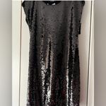 Alfani SEQUIN front and cotton dress on back🖤 PERFECT SHAPE and lightweight Black Size M Photo 4