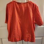 Vintage Phool Embellished Beaded accents 100% Cotton Tunic blouse gauze coral Red Size L Photo 3