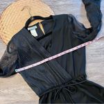 Vintage‎ 1980’s black metallic puff sleeve jumpsuit Size 8 Photo 4