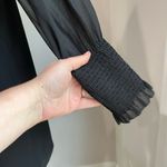 Aritzia Wilfred Little Black Chiffon Long Sleeve Dress Size Small Photo 6