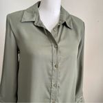 ASOS | Olive Green Button Down Blouse Sz 4 Photo 1